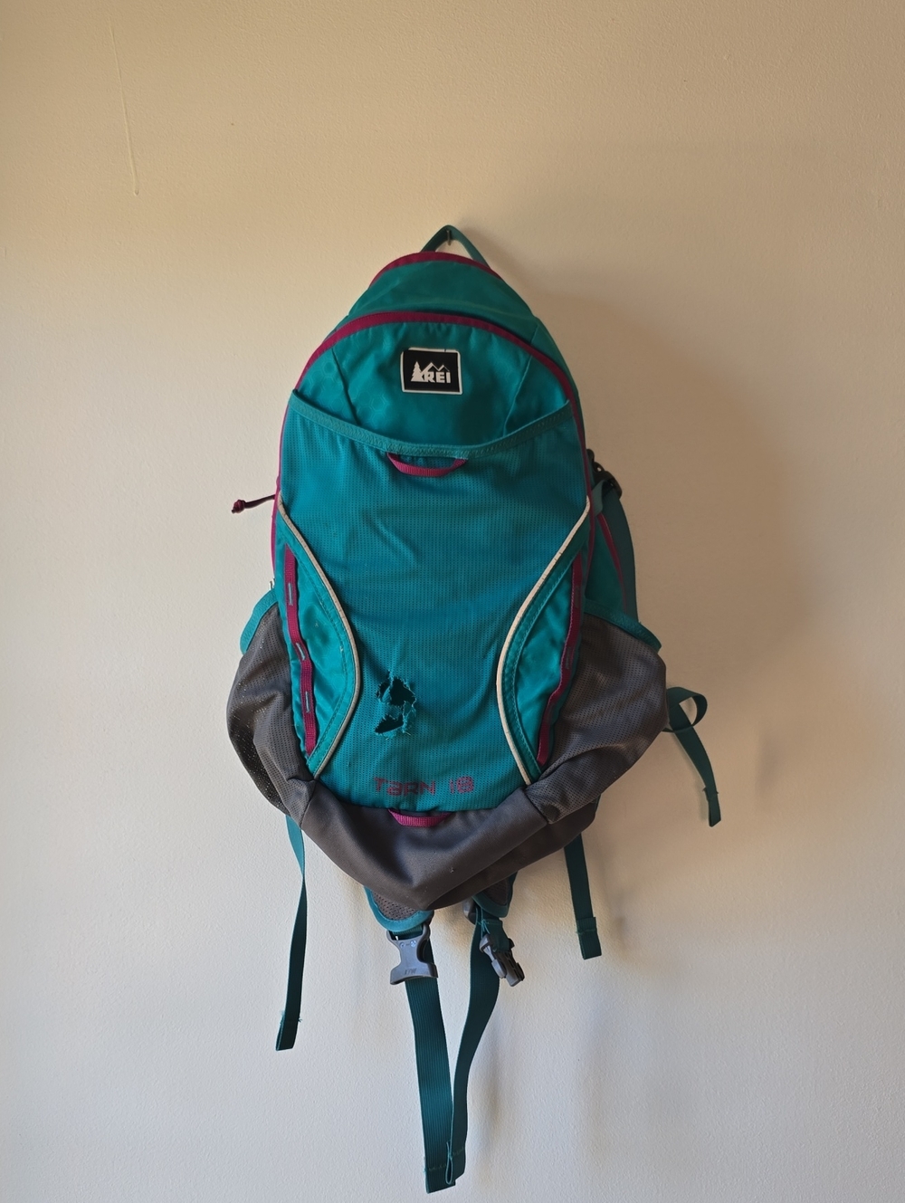 REI Tarn 18 Teal and Gray Daypack Backpack - Kids